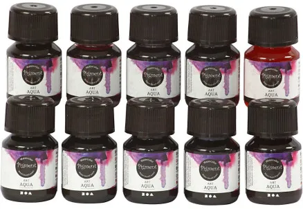 Acuarela líquida, colores surtidos, 30 ml/10 uds.