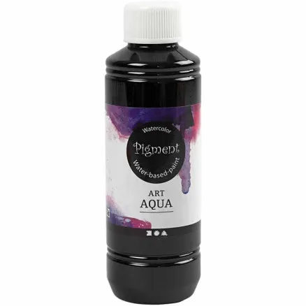 Acuarela líquida, negro, 250 ml/ 1 frasco.