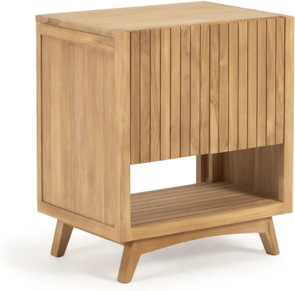 Kuveni, Armario de baño, natural, H80x70x50 cm, madera maciza