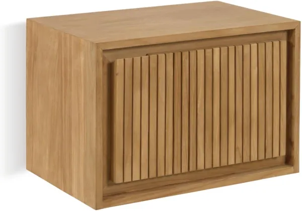 Taciana, Armario de baño, natural, madera maciza