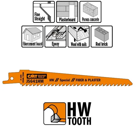 CMT Hoja de sierra de sable 150mm HM Spec
