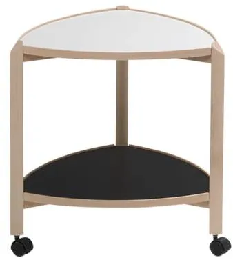 Thomsen Furniture Visit mesa auxiliar con ruedas - haya/melamina - haya natural - 55x50x50 cm