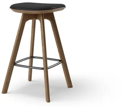 Brdr. Krüger Pauline Taburete de bar H65 Roble aceitado/Cuero marrón