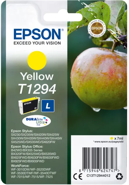 Epson T1294 C13T12944012 Cartucho de tinta amarillo, 545 páginas