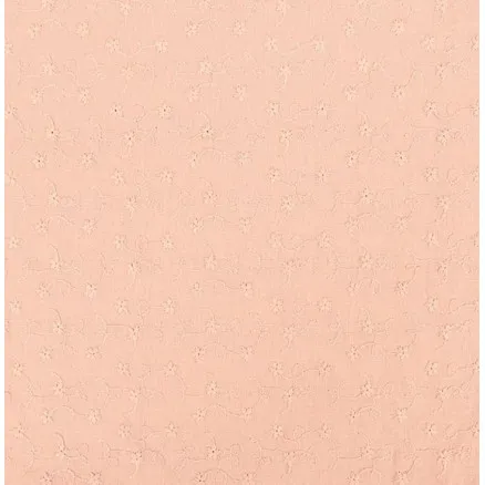 Tela de algodón con bordado 135cm 1613 salmón - 50cm
