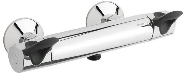 Damixa Thermixa 300 grifo de ducha con manija de cuidado, cromo/negro