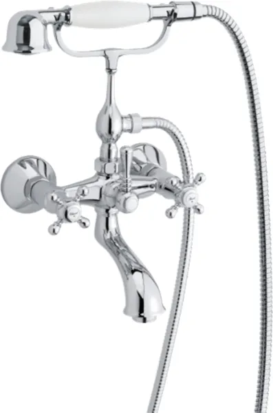 Damixa Tradition grifo de ducha para bañera/ducha con ducha de mano, cromo