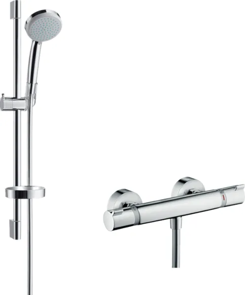 Hansgrohe Croma 100 juego de ducha con grifo de ducha Ecostat Comfort, cromo