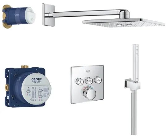 Grohe Grohtherm SmartControl conjunto de ducha con Rainshower SmartActive 310 Cube, cromo