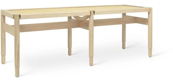 Banco Mater Winston de roble mate lacado