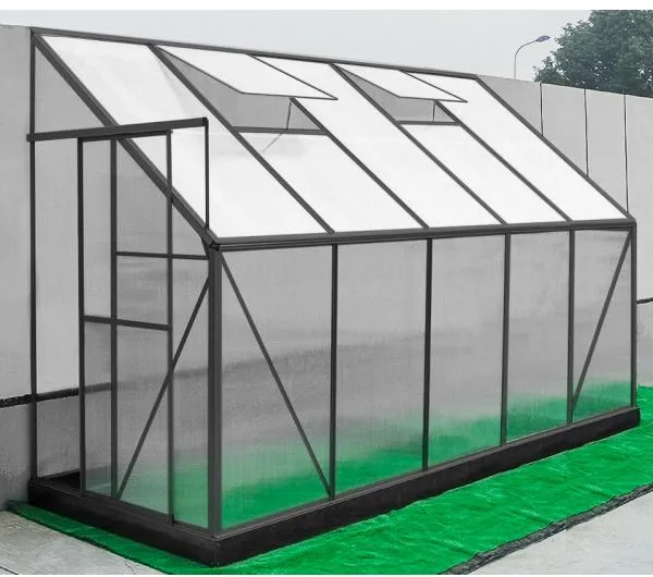 Invernadero de pared poly negro 132x313x227cm