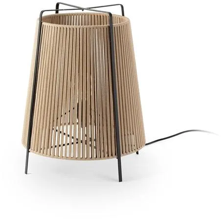 Faro AKANE Lámpara de pie exterior Beige/Negro mate