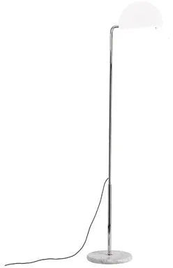 DCWéditions Mezzaluna Lámpara de pie Cromo/Blanco