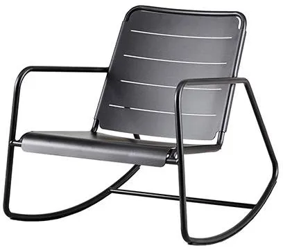 Mecedora Cane-Line Copenhagen - Gris lava / Aluminio