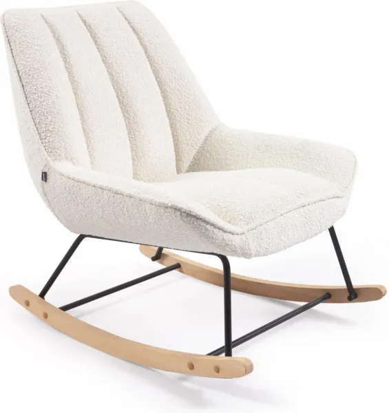 Marlina, Mecedora, blanca, tela