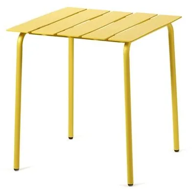 Valerie Objects Aligned Mesa de comedor exterior 70x70 Amarilla