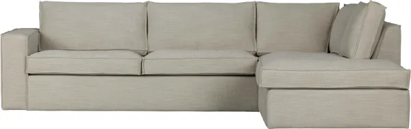 Freddie, sofá esquinera derecha, natural, H90x197x283 cm