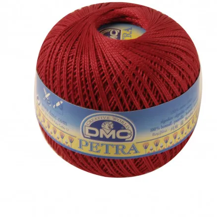 DMC Petra nº 5 Hilo de ganchillo Unicolor 5321 Rojo