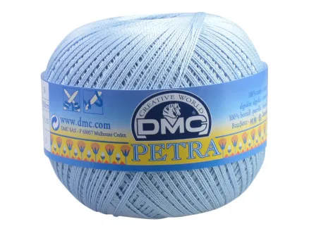 DMC Petra nº 8 Hilo de ganchillo Unicolor 54518 Azul claro