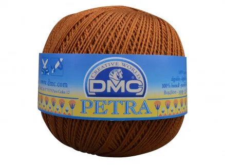 DMC Petra nº 8 Hilo de ganchillo Unicolor 5434 Marrón dorado