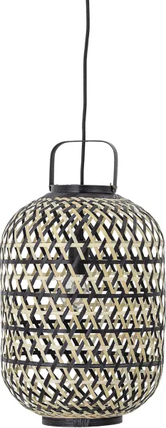 Sora, Lámpara colgante, negra, bambú