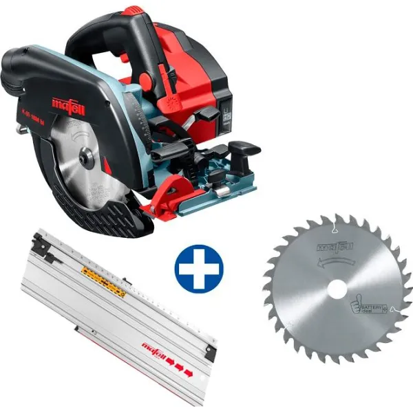 Sierra circular manual Mafell K 65 18M bl en T-MAX con guía de corte y hoja de sierra
