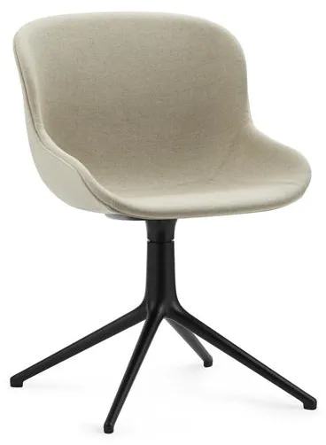 Normann Copenhagen Hyg Silla giratoria tapizada Aluminio negro/Main Line Flax MLF20