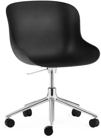 Normann Copenhagen Hyg Silla de Oficina con Ruedas Aluminio/Negro