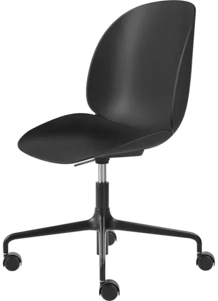 GUBI Beetle Silla de oficina Negro mate/Negro