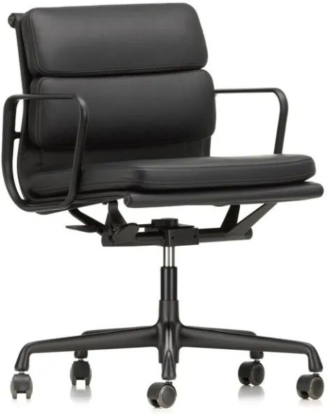 Vitra Soft Pad EA 217 Silla de oficina con giro y reposabrazos Nero
