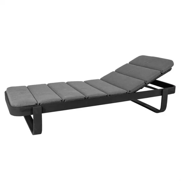 Cane-Line Cut tumbona c. cojín - Gris lava