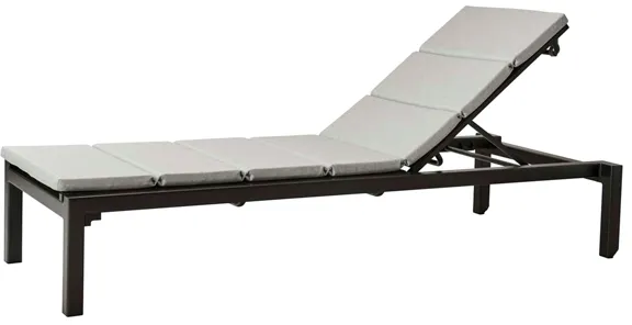 Cane-Line Relax tumbona - gris lava con cojín gris claro