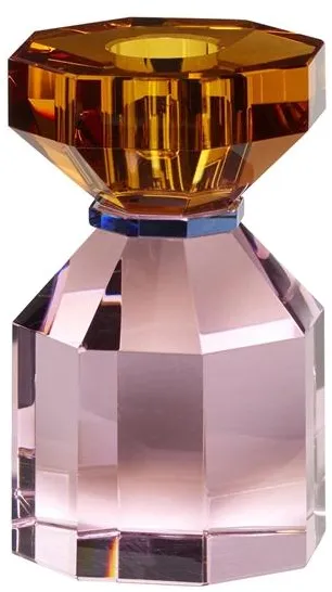 Hübsch Gem Candelabro Naranja/Rosa