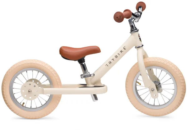 Bicicleta de equilibrio, 2 ruedas, Vintage Crema