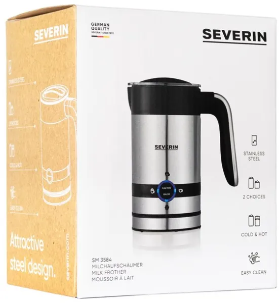 SEVERIN SM3584 - negro mate/acero inoxidable cepillado