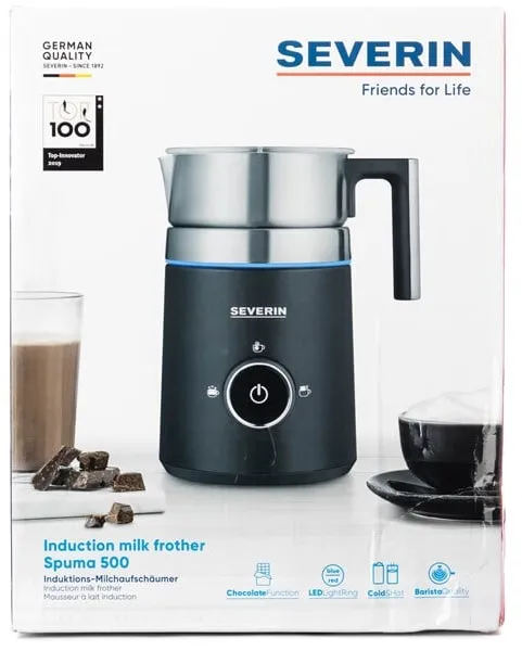 SEVERIN SM 3585 Spuma 500 - espumador de leche - acero inoxidable cepillado/negro