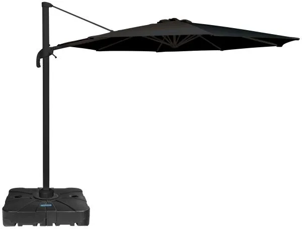 Sombrilla Roma con rotación negra 3m
