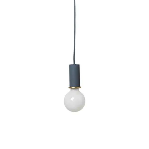 Ferm Living Socket Pendant Low - Azul Oscuro
