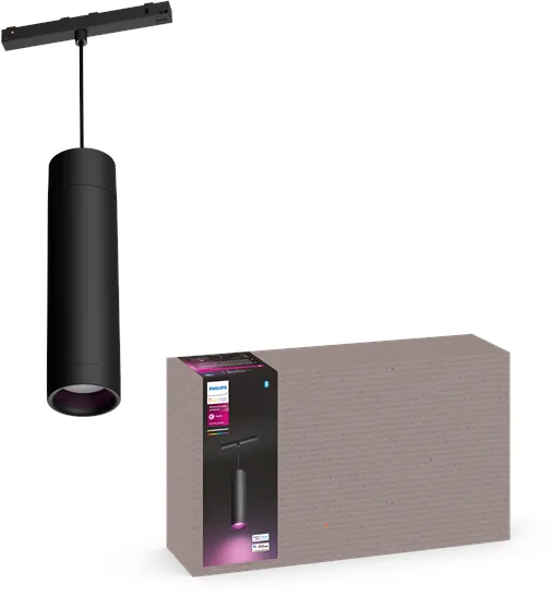 Philips Hue Perifo Lámpara Colgante Cilíndrica de Techo - Negra