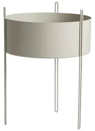 Woud Pidestall Maceta Grande Gris