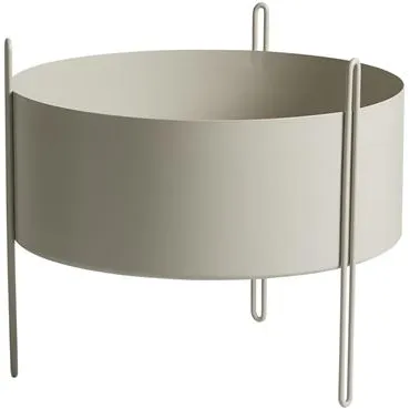 Woud Pidestall Maceta Mediana Gris