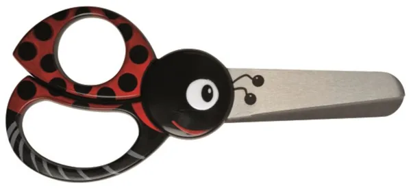 Tijeras infantiles Fiskars con diseño de mariquita