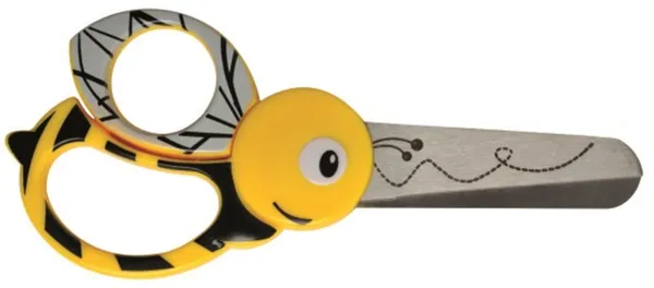 Tijeras infantiles Fiskars con diseño de abeja