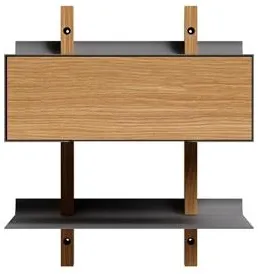 Eva Solo Smile Mesita de noche con estante Roble/Gris