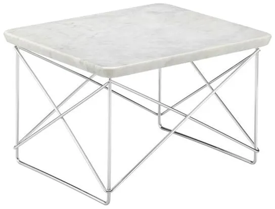 Vitra Occasional LTR Mesita de noche Mármol Claro/Cromo