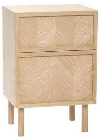 Hübsch Herringbone Mesita de noche Natural