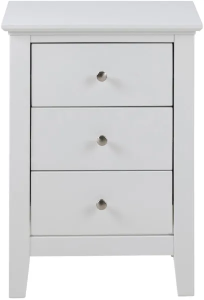 ACT NORDIC Linnea mesita de noche, con 3 cajones - MDF blanco (45x34)