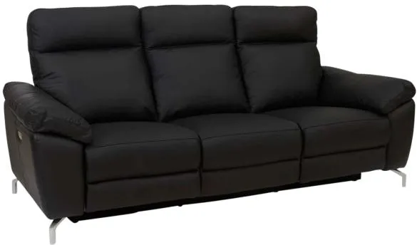 Furnhouse Selesta 3 pers. cuero negro 222x96x101cm