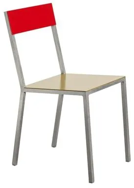 Silla de comedor Valerie Objects Alu Curry/Rojo
