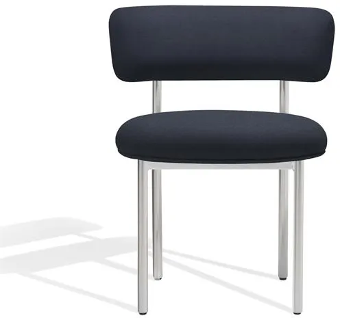 Silla de comedor Møbel Copenhagen Font Vidar 0786/Estructura de acero pulido